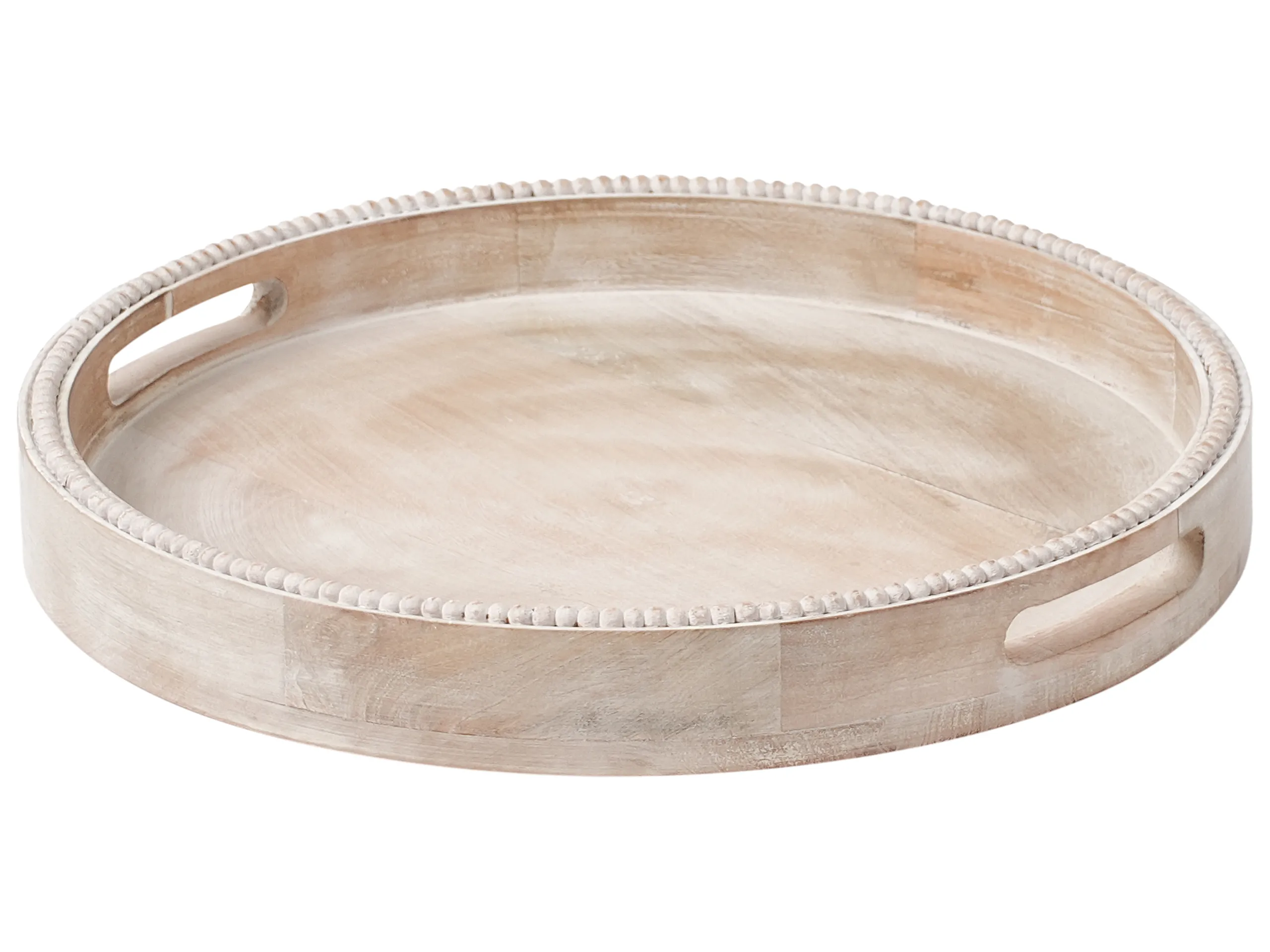 Serving Tray DAMANHUR  Mango Wood Light Brown