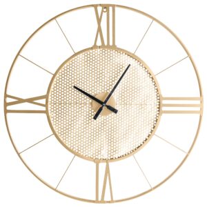Wall Clock BLAMERE  80 cm Metal Gold