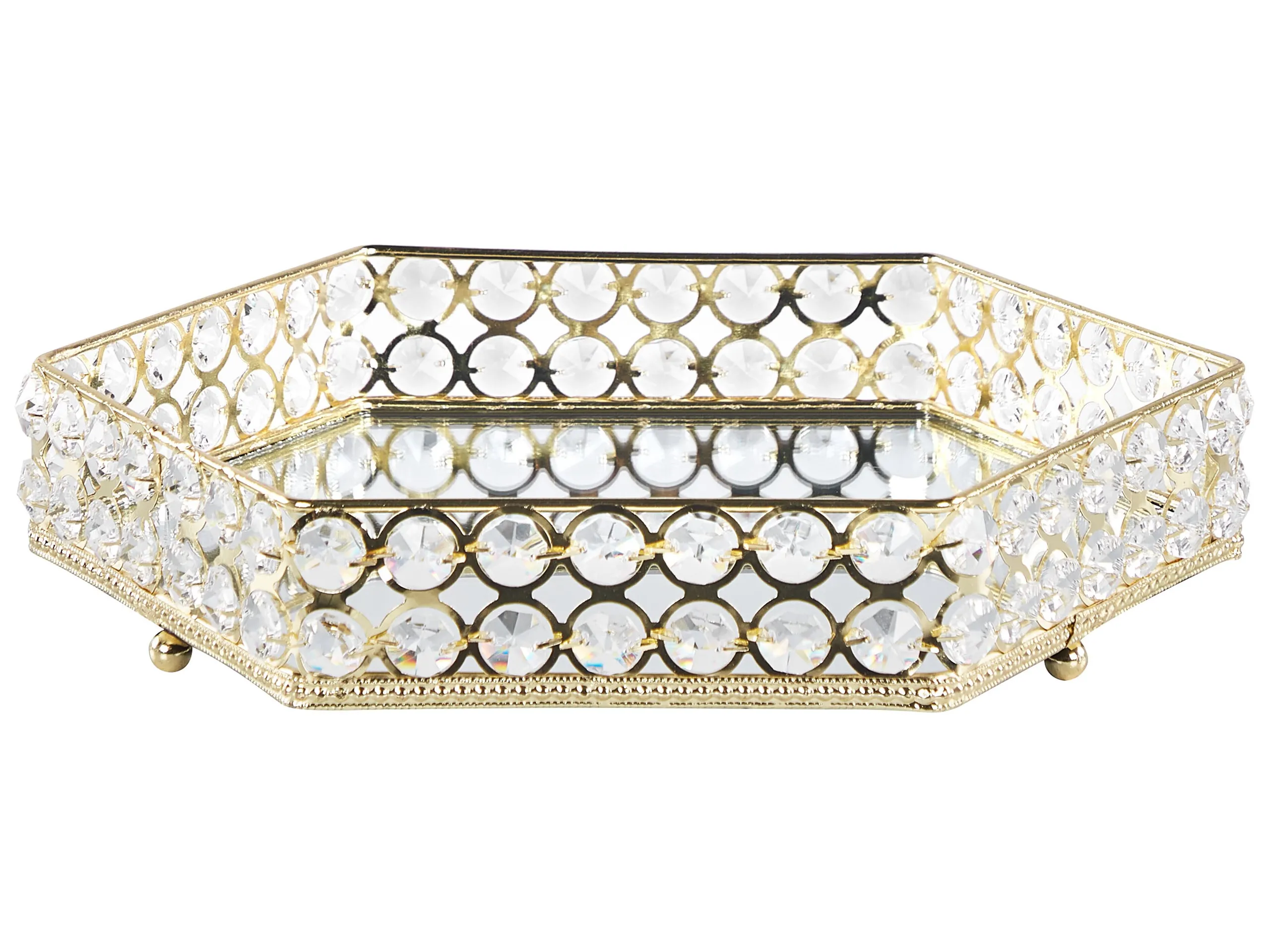 Decorative Tray VATAN  Glass Gold