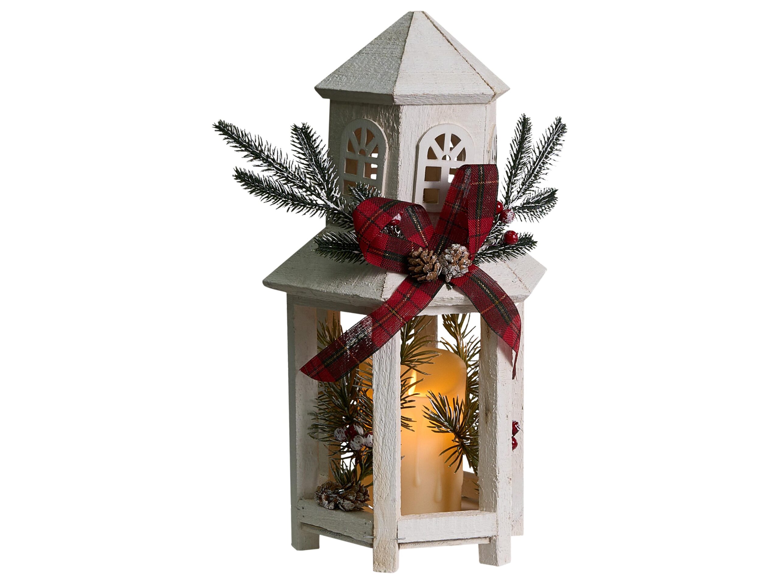 LED Lantern SAVIVESI  Christmas Motif 38 cm White