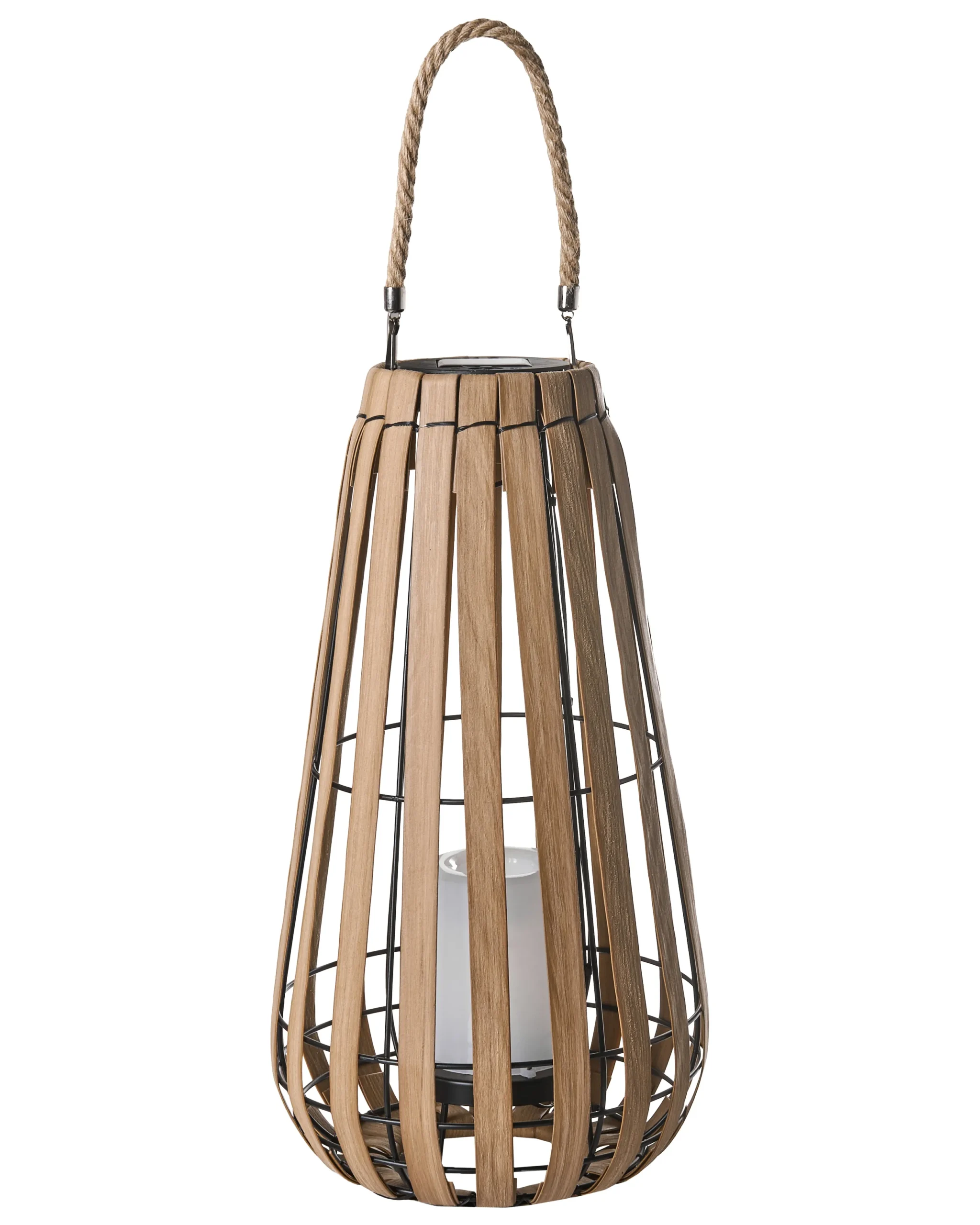 Solar Powered Lantern MATETSI  58 cm Light Brown