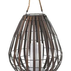 Solar Powered Lantern LUFUPA  61 cm Dark Brown