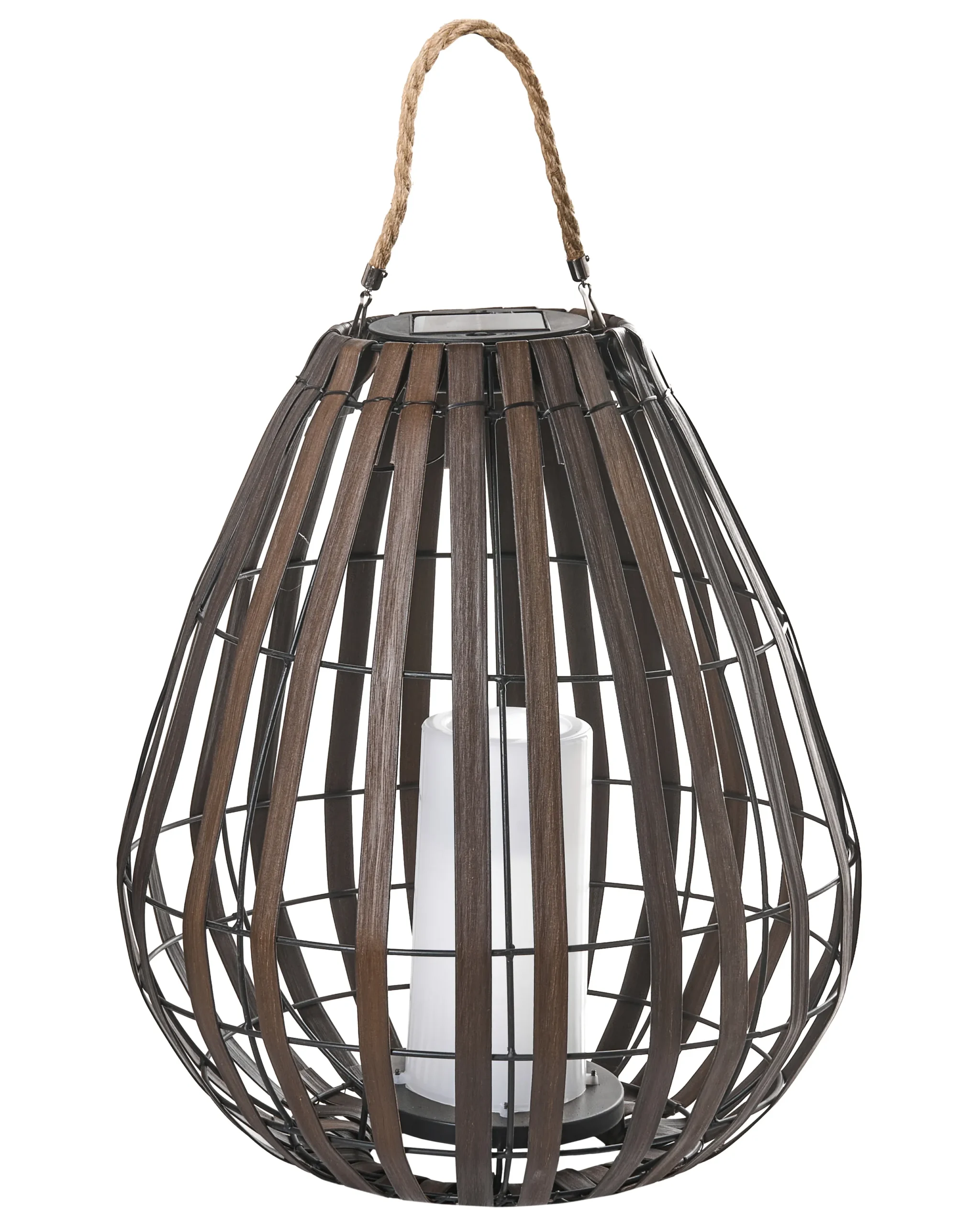 Solar Powered Lantern LUFUPA  61 cm Dark Brown