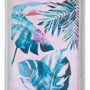 Framed Wall Print AGENA  Floral Motif 30 x 40 cm Blue