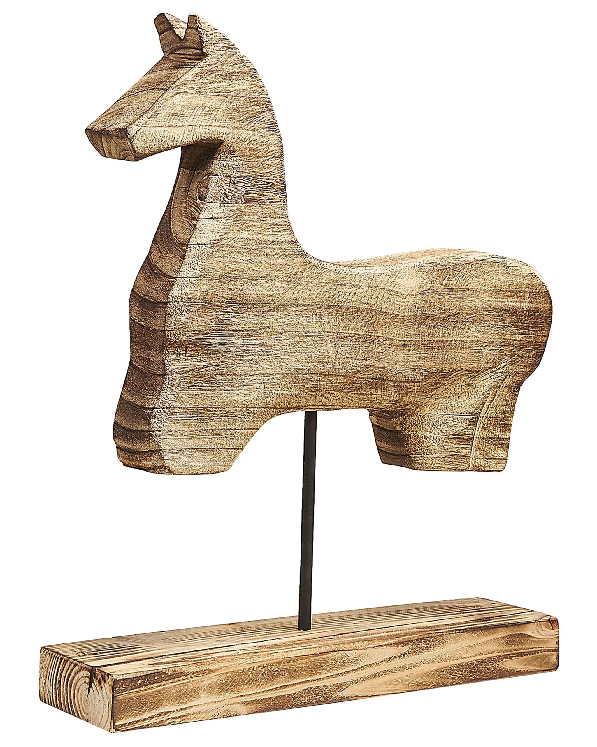Figurine Horse COLIMA  Paulownia Wood Light Brown