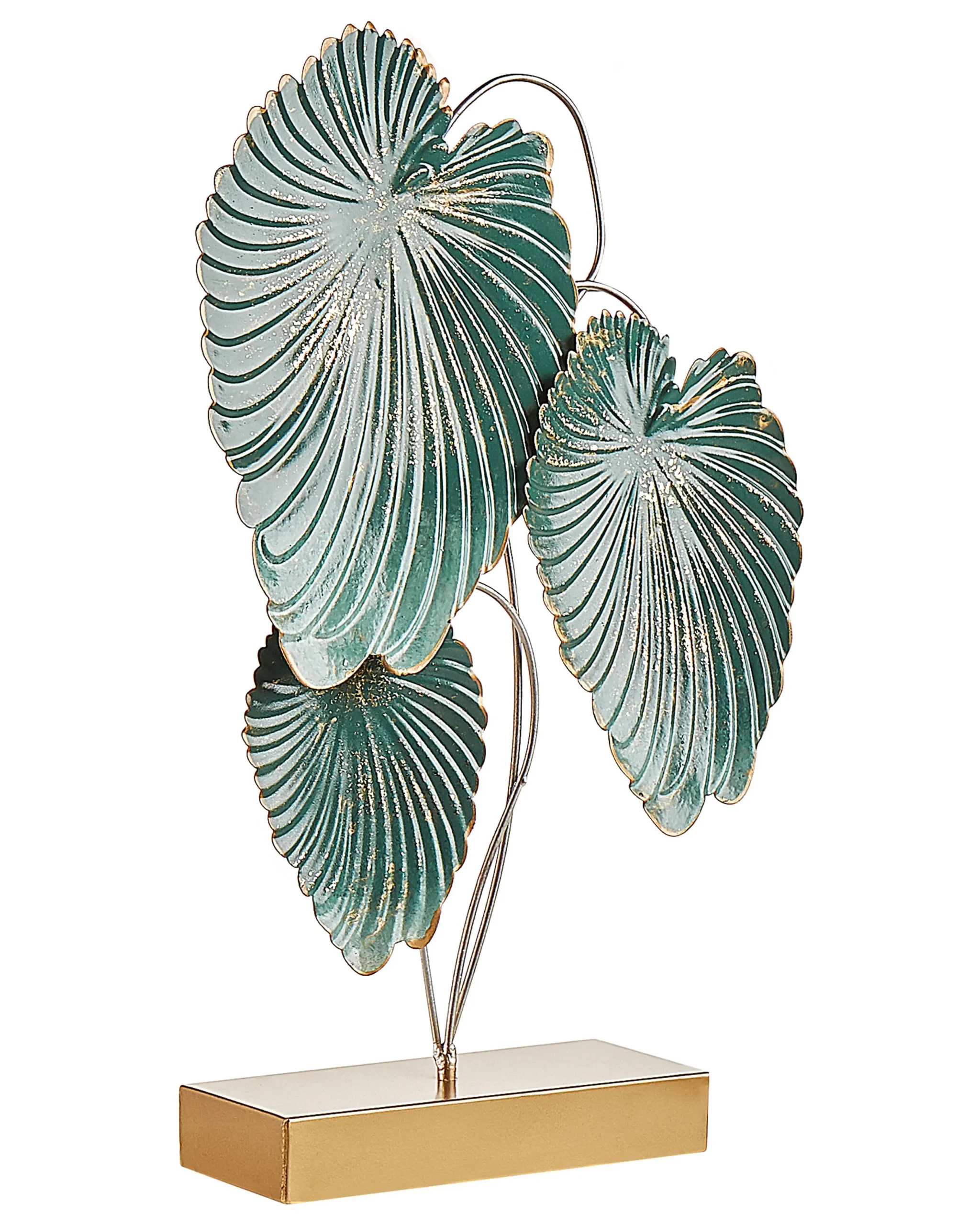 Figurine Leaf SODIUM  Metal Teal