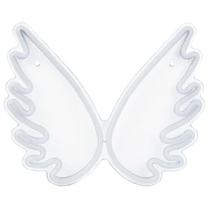 LED Neon Sign Angel Wings GABRIEL  White