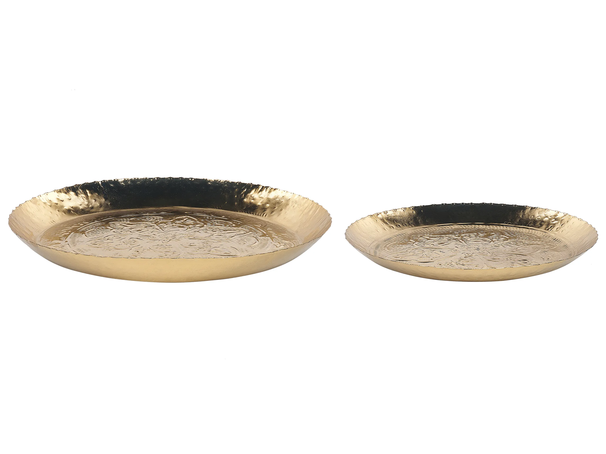 Set of 2 Trinket Dishes SADANE  Metal Gold